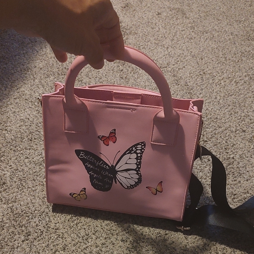 Pink Butterfly Handbag - Picture 1 of 6